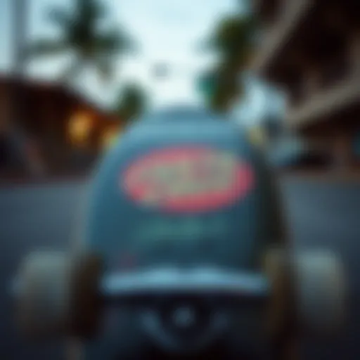 Classic Santa Cruz Skateboard Design Vintage skateboard showcasing classic Santa Cruz design