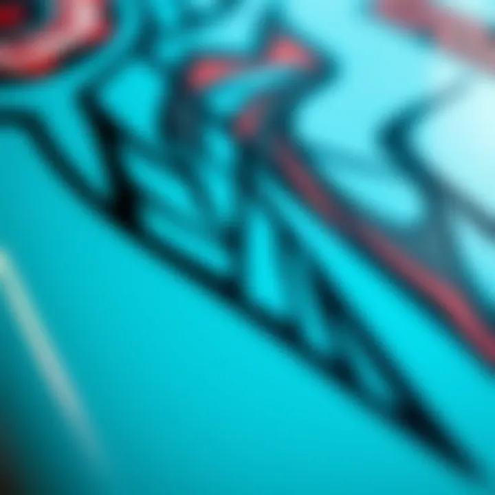 Intricate Design Features of the SBG8300 Close-up of the SBG8300 surfboard's design details