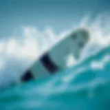 Dynamic view of the SBG8300 surfboard on a wave