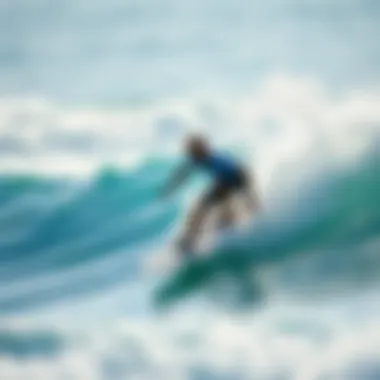 Surfer Thriving on the SBG8300 Surfer riding the SBG8300 surfboard successfully