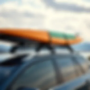 Installation of Soft Roof Rack on Vehicle Illustration demonstrating proper installation of a soft roof rack on a car