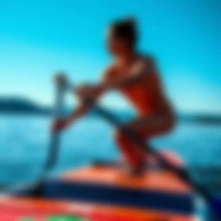 Mastering the Technique: Skills for Success An instructor demonstrating paddling techniques on a tranquil lake