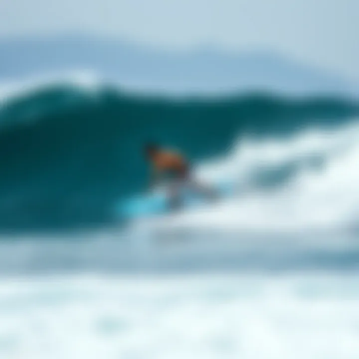 Surfer Embracing the Thrill of Kona Waves Surfer enjoying the waves in Kona