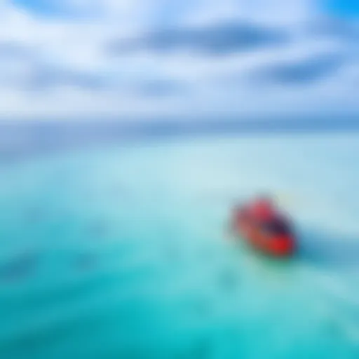 Aerial View of Surf Breaks Aerial view of surf breaks in the Maldives