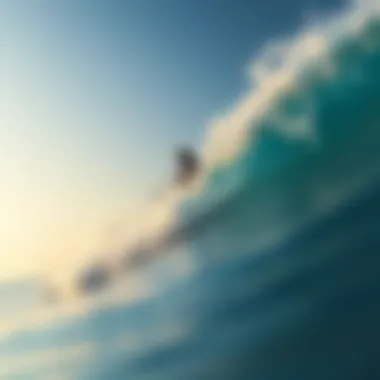 Surfer Riding a Wave Surfer riding a wave in the Maldives