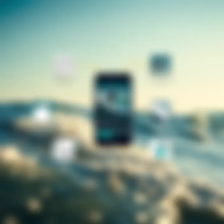 Features of Surf Check Applications Illustration of various surf check application features