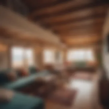 Interior view of Surf Hostel Taghazout showcasing a cozy communal area