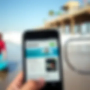 Groupon Surf Lesson Deals Groupon surf lesson options displayed on a smartphone