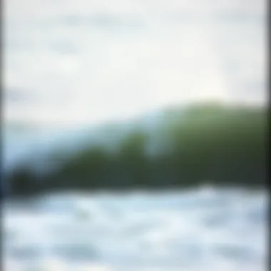 Surfing waves in Wilmington, NC