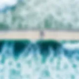 Aerial view of a state-of-the-art surf pool showcasing perfect waves