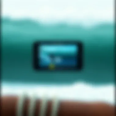 A digital interface showcasing workout routines for surfers