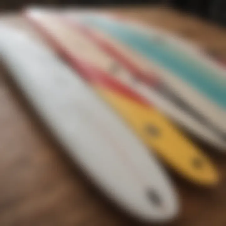 Comparison chart of surfboard materials and their performance metrics