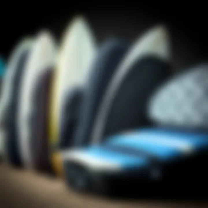 Various Types of Surfboard Travel Cases Different types of surfboard cases displayed side by side
