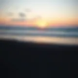 A serene beach scene at sunrise, symbolizing the meeting of nature and spirituality.