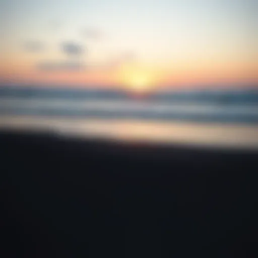 A serene beach scene at sunrise, symbolizing the meeting of nature and spirituality.