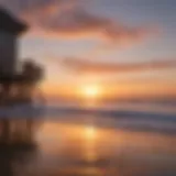 A breathtaking view of Surfside Beach at sunset