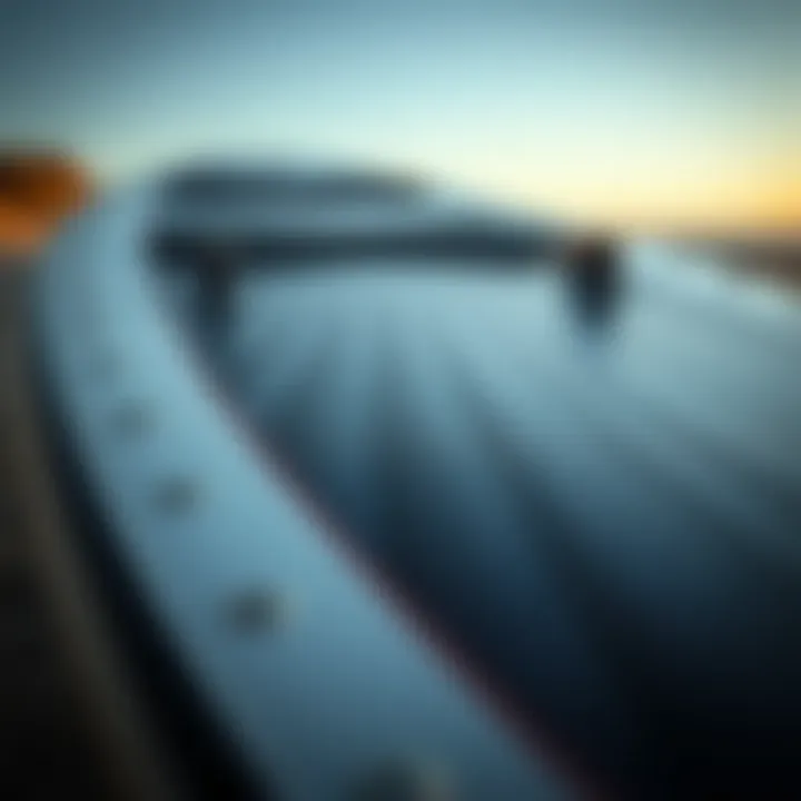 Materials of the Bodyboard Close-up of the materials used in a high-quality bodyboard