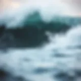 The Beauty of Crashing Waves A breathtaking close-up of crashing waves