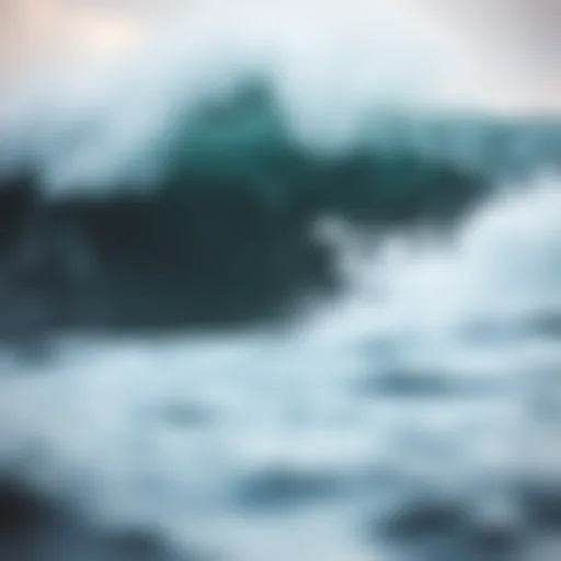 The Beauty of Crashing Waves A breathtaking close-up of crashing waves