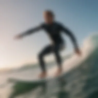 A competitive surfer utilizing advanced fins in action