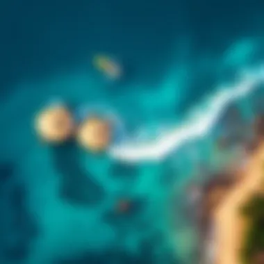 Aerial Perspective of Surf Paradise Aerial view of renowned surf spot with vibrant blue waters