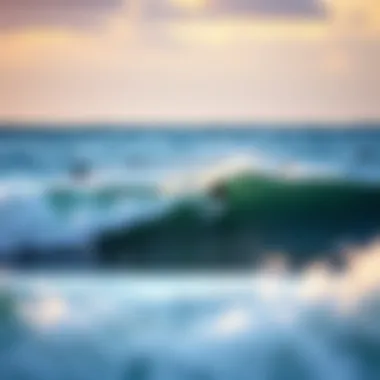 Dawn of a New Surf Day Surfers catching the perfect wave at sunrise