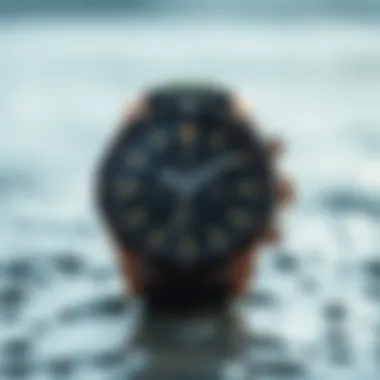 High-tech surf watch showcasing tide tracking feature