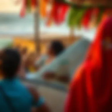 Local surf community engaging in a cultural festival