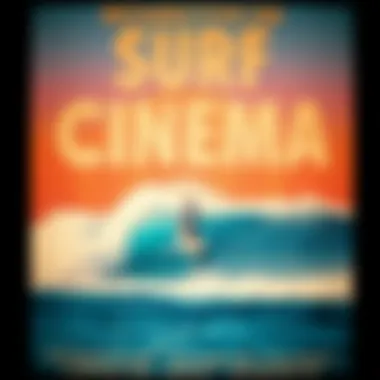 Vintage surf film poster showcasing the evolution of surf cinema