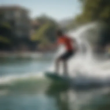 The Thriving Wakeboard Surfing Community A vibrant community gathering at a popular surf spot