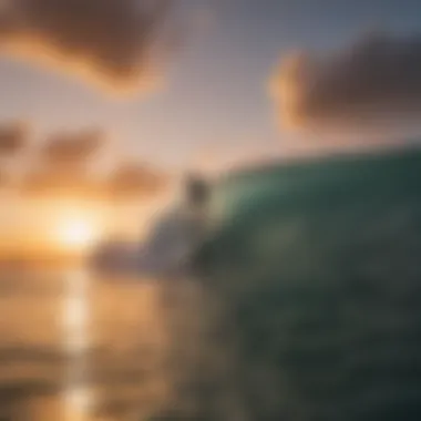 Sunset at a Premier Surf Destination A serene sunset view at a renowned surf destination