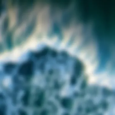 Aerial View of Barrel Formation Aerial perspective of ocean waves forming into barrels under ideal conditions.