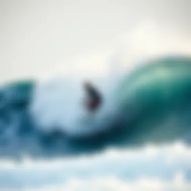 Mastering Wave Dynamics on a Flow Rider Dynamic Flow Rider surfing action showcasing a rider mastering wave dynamics