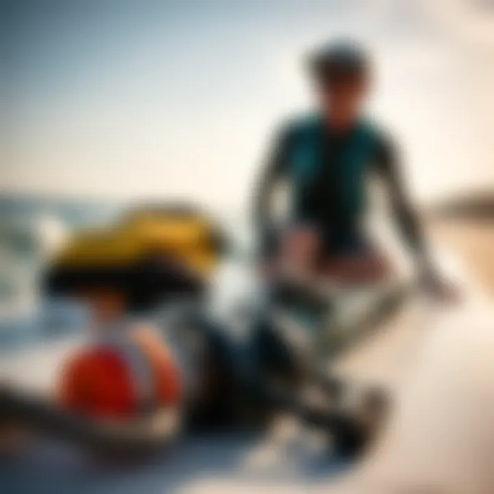 Essential Gear for Flow Rider Surfing Close-up view of essential Flow Rider surfing gear and equipment