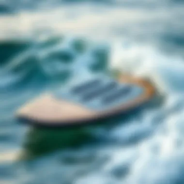 Mach 7 Boogie Board in Action A sleek Mach 7 boogie board gliding through the waves