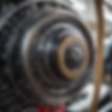 The Heart of Innovation: Engine Mechanics of Surfboards Close-up of the engine components of a motor powered surfboard