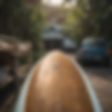 An array of eco-friendly surfboard materials on display