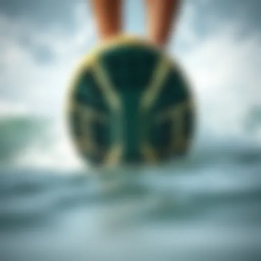 Innovative Traction Design of Surf Stomp Pads Dynamic surf stomp pad showcasing traction design