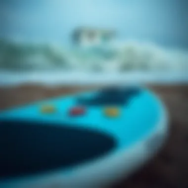 Annotated surfboard with strategic stomp pad placement