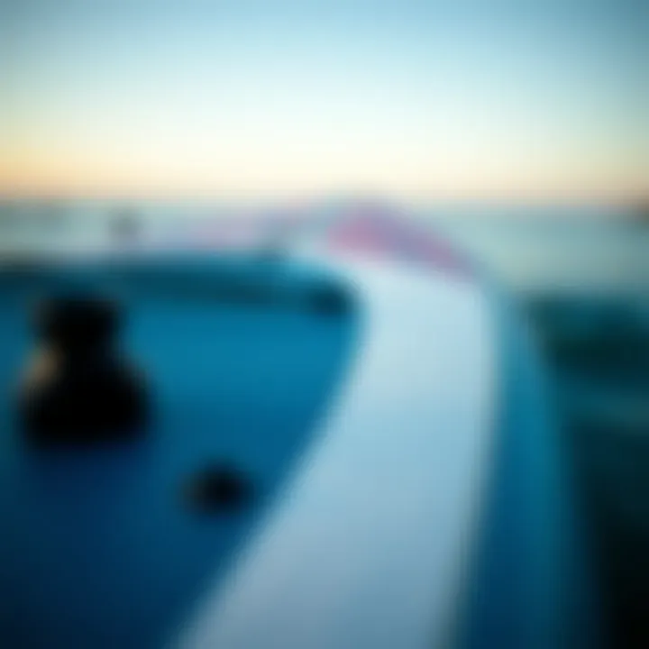 Design Features of a Small SUP Board Close-up of small SUP board design features