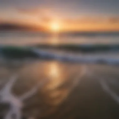 Ocean Sunset at UC San Diego A breathtaking view of the ocean at sunset, showcasing the vibrant colors of the sky reflecting on the water.