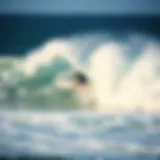 A surfer riding a majestic wave