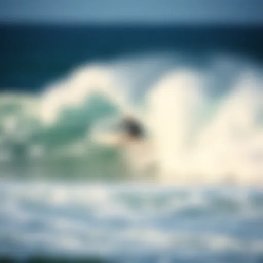 A surfer riding a majestic wave