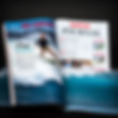 An open copy of The Surfers Journal showcasing vibrant surf photography