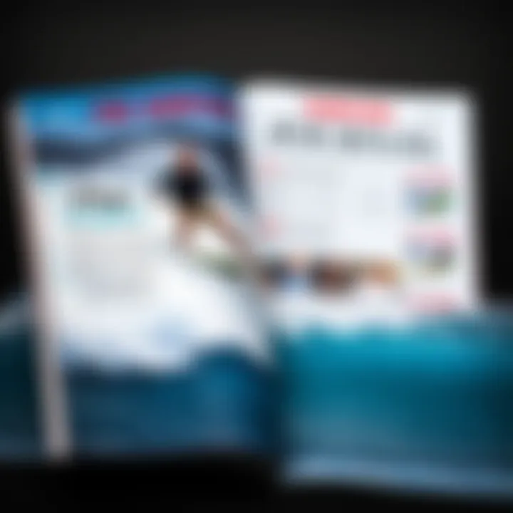 An open copy of The Surfers Journal showcasing vibrant surf photography