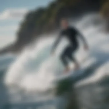 The Thrill of Water Jet Surfing Water jet surfboard gliding over waves
