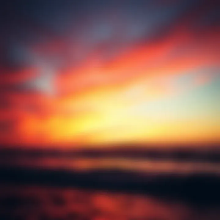 Serene Sunset Over the Ocean A vibrant sunset over the ocean, reflecting the environmental beauty surrounding Salina Cruz.