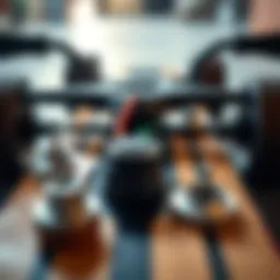 Close-up of esk8 longboard components