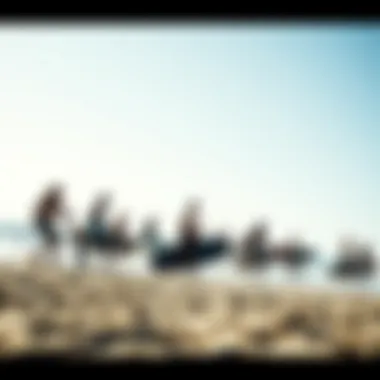 Foil Boarding Community Group of foil boarders enjoying a sunny day at the beach