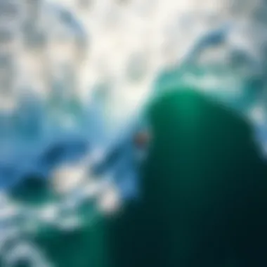 Aerial View of Surfing Action A breathtaking aerial view of a surfer riding a massive wave.